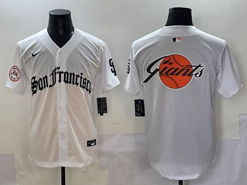 Men 2025 San Francisco Giants Blank White Five generations Joint Name Nike MLB Jersey style 5->san diego padres->MLB Jersey